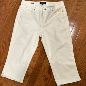 Talbots white jeans pedal pushers